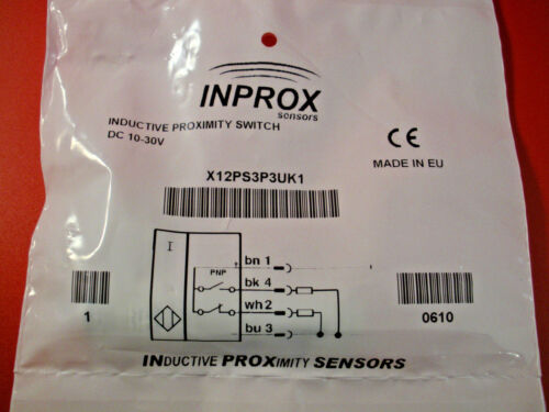 Inprox X12PS3P3UK1 Interruttore Sensore di Prossimità Induttivo 10-30vdc Pennino 4 Pin Nuovo - Foto 2 di 4