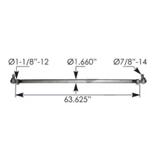 Cross Tube Assembly Freightliner part # 6803307903, 6803308003, 463.DS9887
