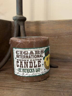NEW CIGARS INTERNATIONAL SMOKE EATER CANDLE ST. PATRICK S DAY IRISH EYES BOURBON