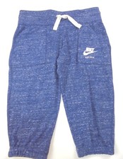 Girls Nike Gym Vintage athletic Capri pants size Small 728403 429 blue NEW 