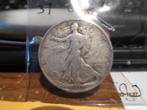 1937 P Walking Liberty Half VG +++