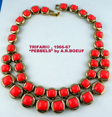 TRIFARI  , STATEMENT COLLIER ''PEBBELS'' , USA 1960-62