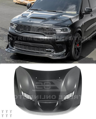 Aluminum Front Hood For 11-Up Dodge Durango SRT HellCat Style Air Vented Cover