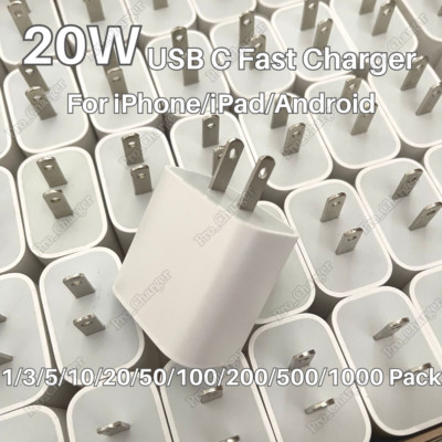 Fast Charger 20W USB C Adapter Block Type C Cube For Android iPhone iPad Pro Lot