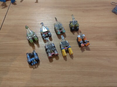 Star Wars Fleet Micro Machines Pod Racers Schlachtschiffe 1998 Spielzeug Lot x8