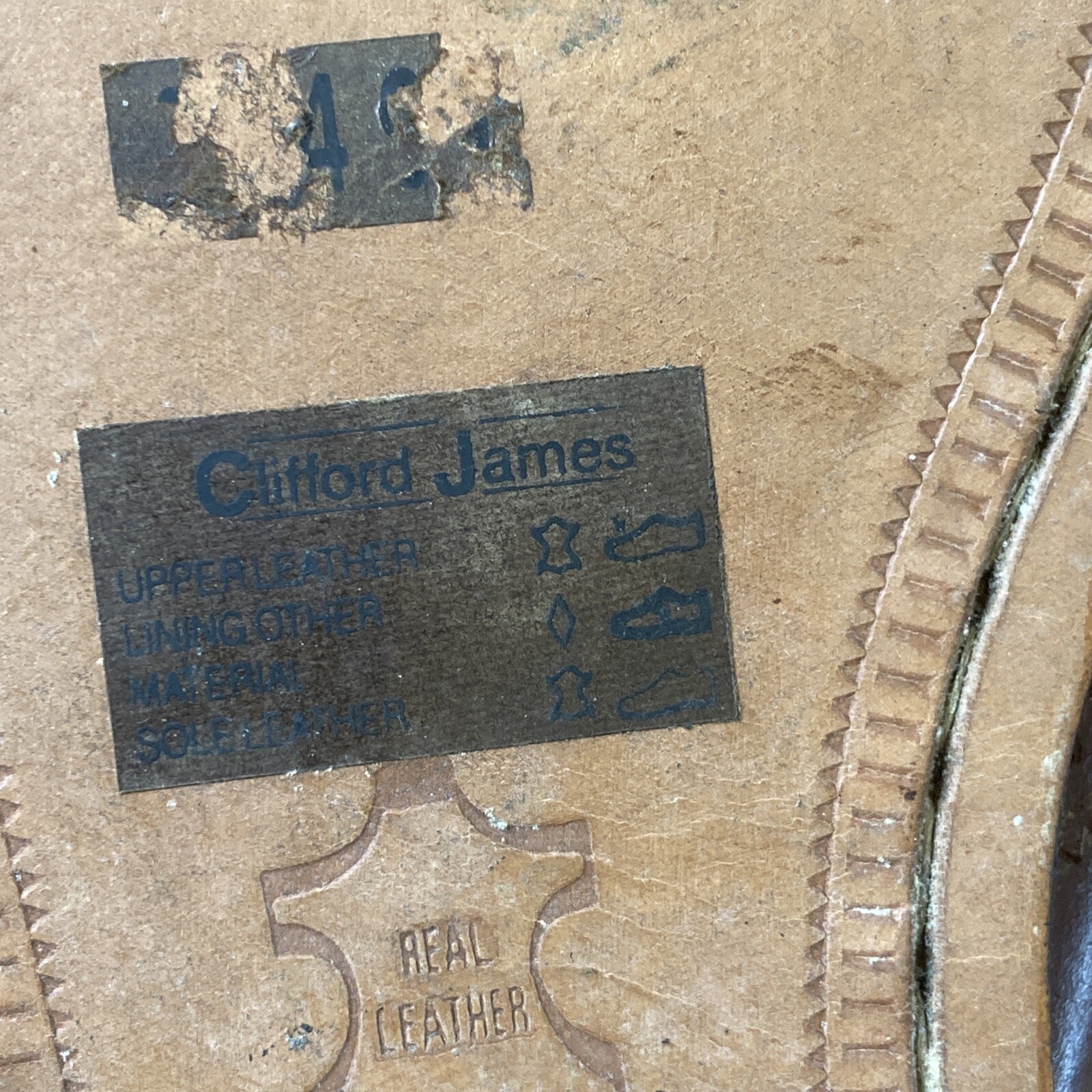 Clifford James Brown Leather Brogue Shoes UK 8,  Made in England 10