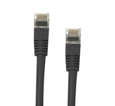 150'ft Cat6 RJ45 STP SSTP Shielded LAN Network ethernet Cable Copper Black UV