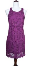 WAYF Sheath Dress Womens Size 4 Halter Lace Crochet Sleeveless Mauve