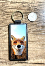 CUTE FOX large glossy bag charm, Keychain, accessories gift L978
