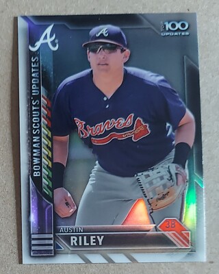 Sign Cards Austin Riley Rookie 2016 Bowman Chrome AUSTIN RILEY Rookie Scouts Top 100 Update Braves RC ...