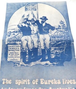 .AUSTRALIANA SUPER RARE c1960s / 1970s “AUSTRALIAN INDEPENDENCE MOVEMENT” POSTER