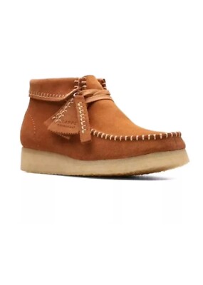 Clarks Originals Wallabee Bt Stitch Ginger Suede Boots UK Size 4.5 D EU 37.5. 