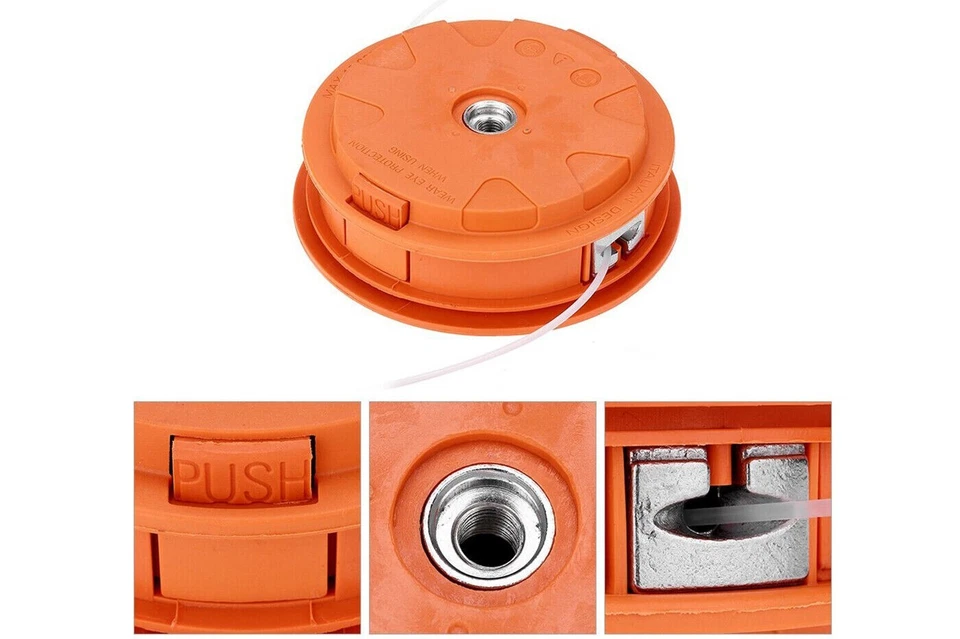 Testina Decespugliatore Tagliaerba Doppio Filo Bobina Ricambio Batti e Vai Brico - Immagine 2 di 4