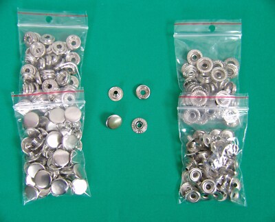 Druckknöpfe Ringfeder 15 mm silber Top!