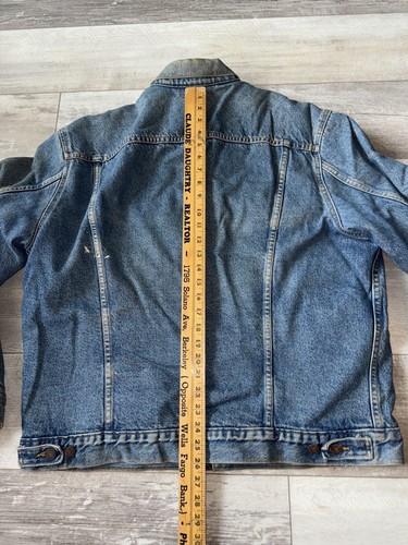 Levi's Denim Trucker Jacket Mens 48 Blanket Lined 71506-0316 Vintage 80's-90's - Picture 10 of 16