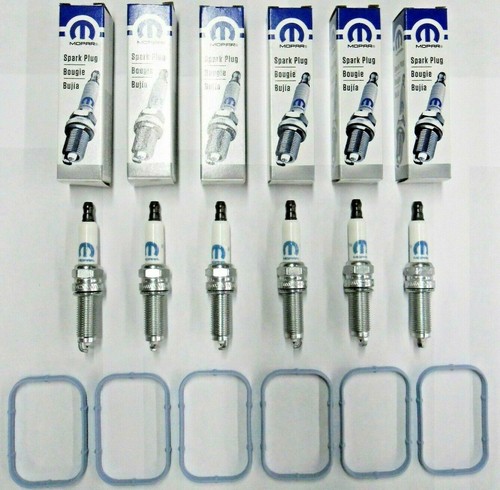 Jeep Dodge Ram Set of Spark Plugs & Intake Gaskets 5184562AC 2011-2017 Chrysler - Picture 11 of 12