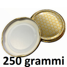 100 pz. Capsula Capsule Tappi Miele Cellette 63 mm per vasetti in vetro da 250gr