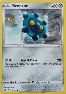 111/189 Bronzor | Common | Astral Radiance Pokemon Karte