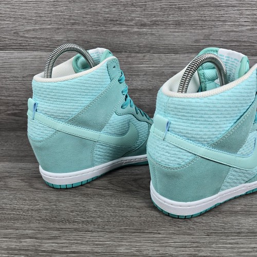 Nike Dunk Sky Hi Artisan Teal Suede Hidden Wedge Trainers 644877-303 Size UK 5 - Picture 14 of 17