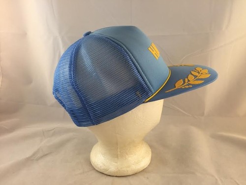 VINTAGE BLUE HAWAII CAPTAIN POLYESTER MESH TRUCKER HAT CAP HAWAIIAN HEADWEAR - Picture 5 of 7