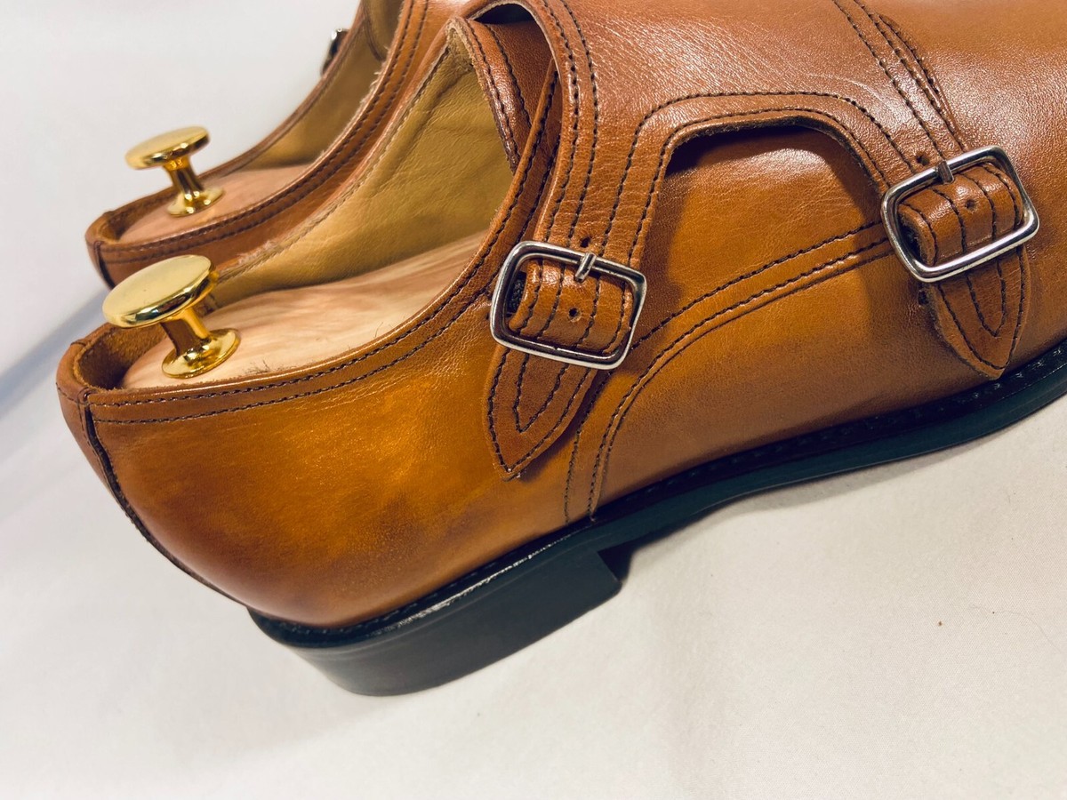 MERCANTI FIORENTINI Double Monk Strap British Tan Size 9.5M  display picture 2