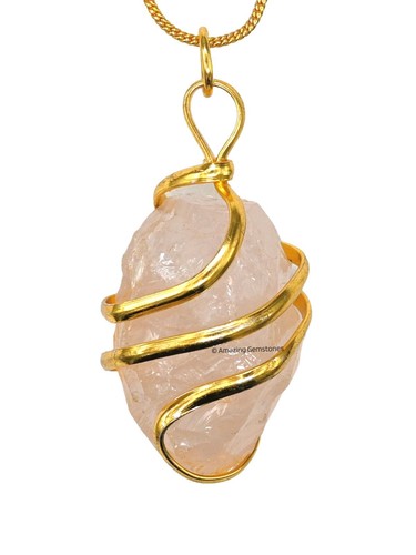 Pendentif Agate Violette Naturelle Du Brésil Avec Chaîne - Doublé Or Blanc, Jamais Porté