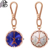 Clip on Carabiner FOB Pocket Watch Quartz Analog Keychain Watch Men Nurses Women