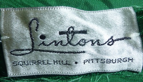 Dark green crushed velvet LINTONS sleeveless vintage maxi dress S - Picture 9 of 10