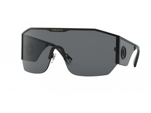 Versace Occhiali da Sole VE2220 100987 BLACK Nero grigio Uomo | eBay