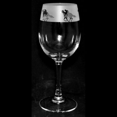 Animo Glas - SANDGESTRAHLTER FRIES - Weinglas - Rennpferd