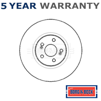 Borg & Beck Front 1x Brake Disc Fits Renault Espace 2002- Vel Satis 2002-