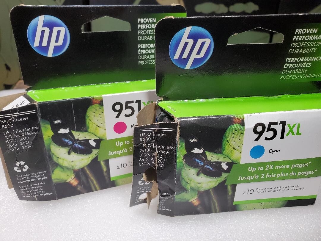HP 951XL 12 UNOPENED UNUSED Ink Cartridges Black Magenta Cyan & Yellow