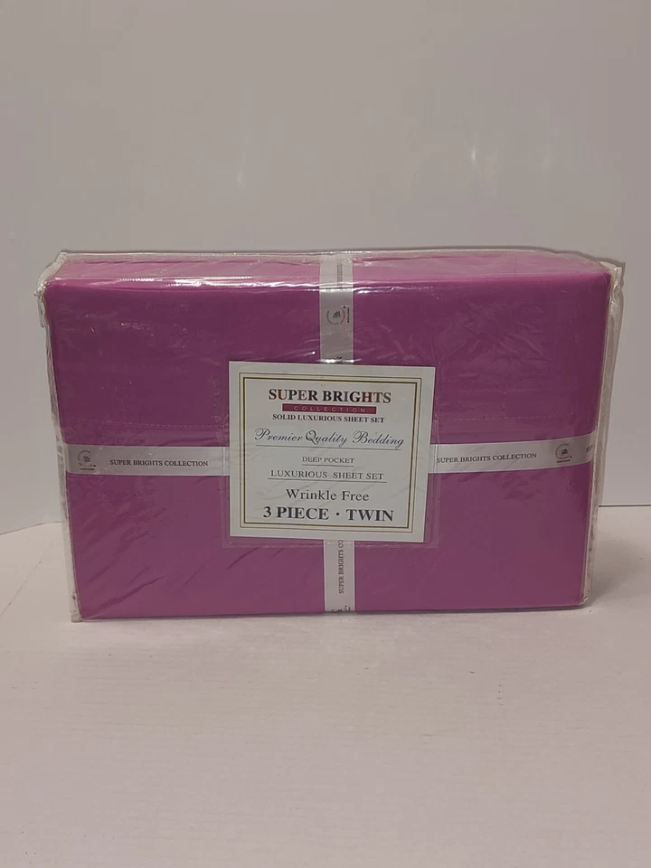 NUEVO Juego de Sábanas Doble de Lujoso Colección Super Brillante Bolsillo Profundo Sin Arrugas Foto 4 de 4