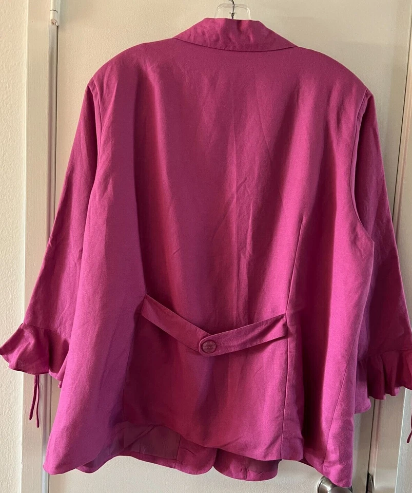Vestido Jessica London Plus Size Mauve 2 peças linho/rayon tamanho 22W - Imagem 3 de 4