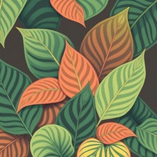 Digital picture abstract leaves pattern printable file