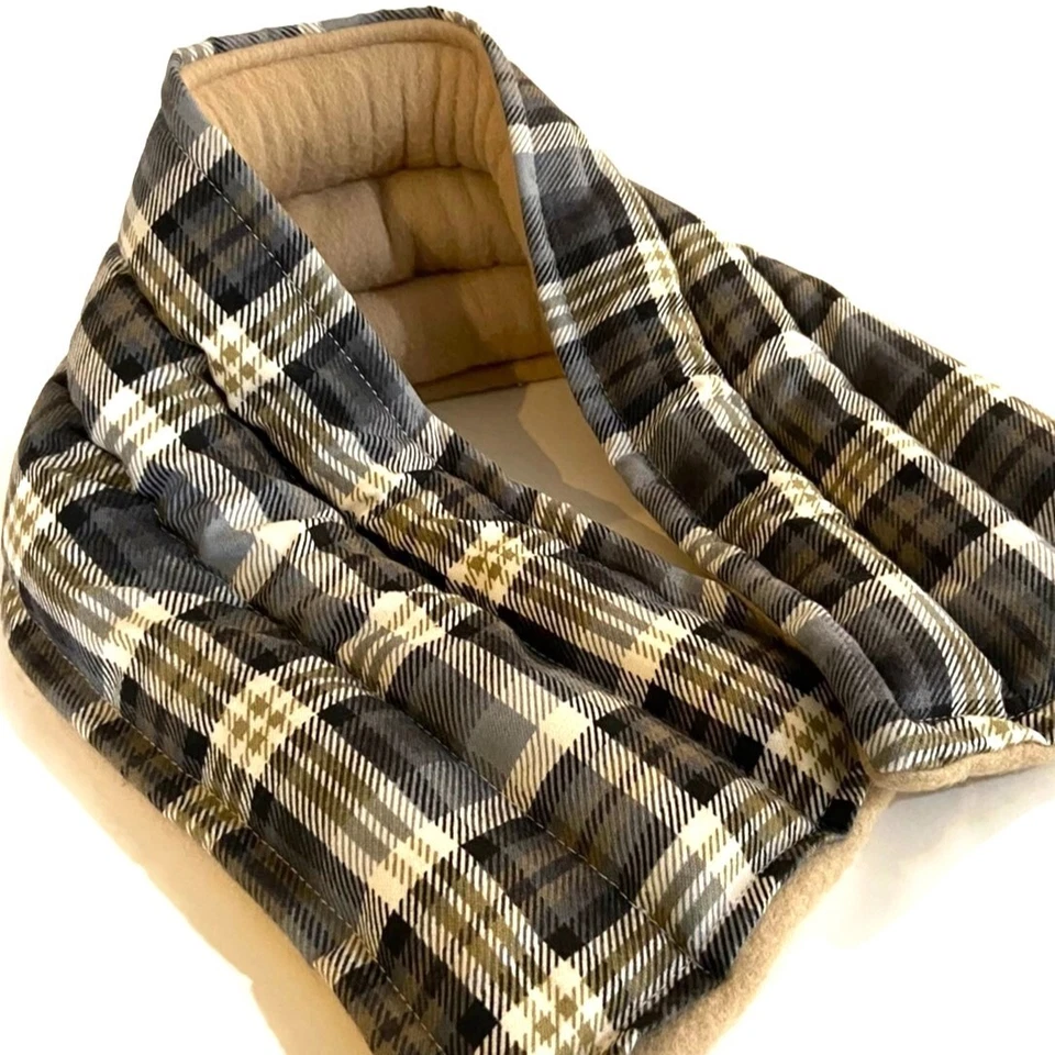 Heat Pack Neck Wrap, XL Long Wide Microwavable Heating Pad Flax Rice Neck Warmer - Image 3 of 4