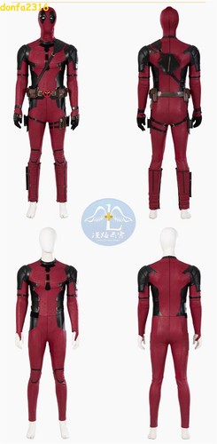 Deadpool 3 Jumpsuit Cosplay Costume Wade Wilson Accessories Halloween Men's Suit - Picture 13 of 20