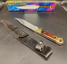 Chipaway Cutlery Hunting Bowie T-865-EW Wood Handle Custom Designed Knife 15"