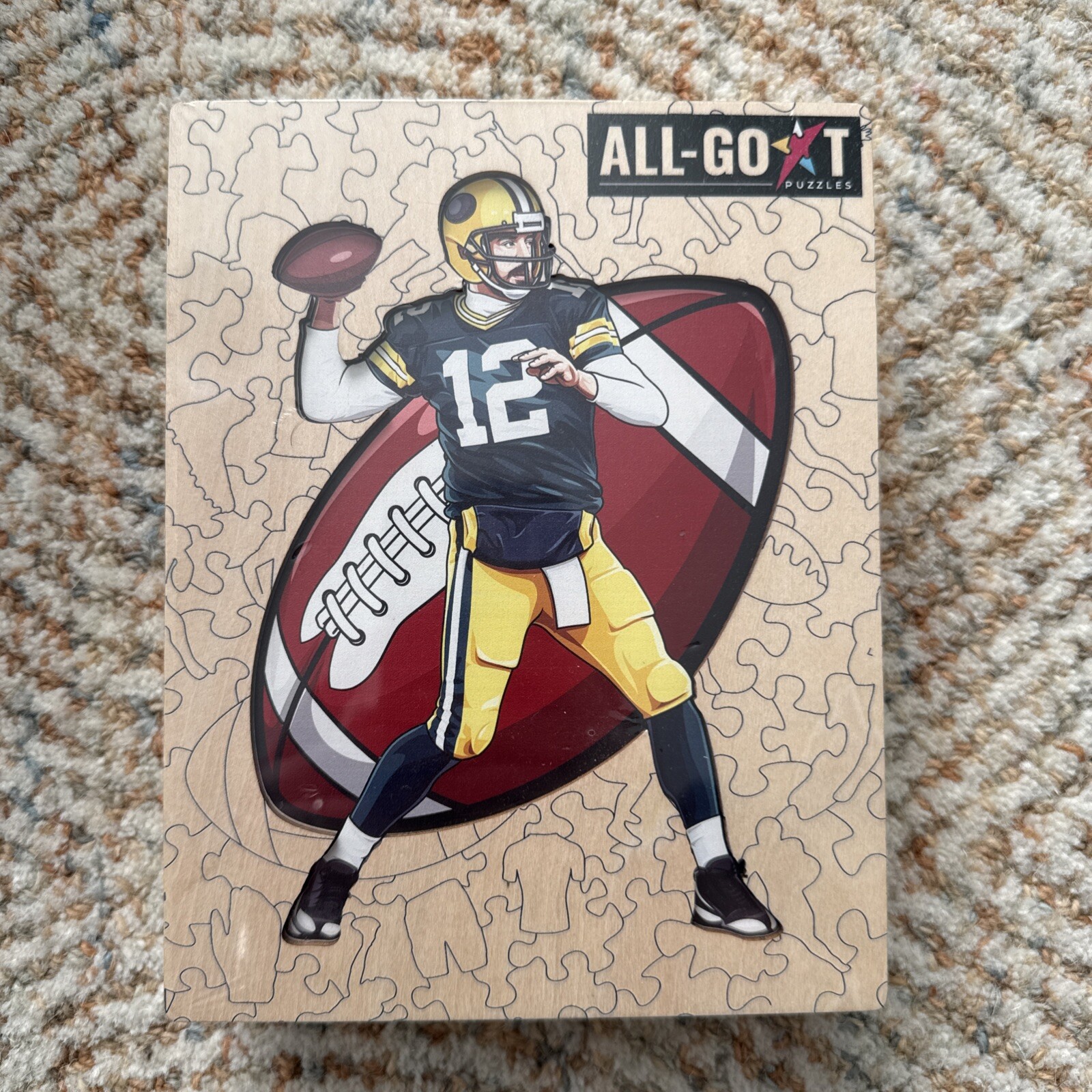All Goat Puzzle Aaron Rogers Wooden Puzzle - 150 Pieces - 8.3”x12” Packers Rare