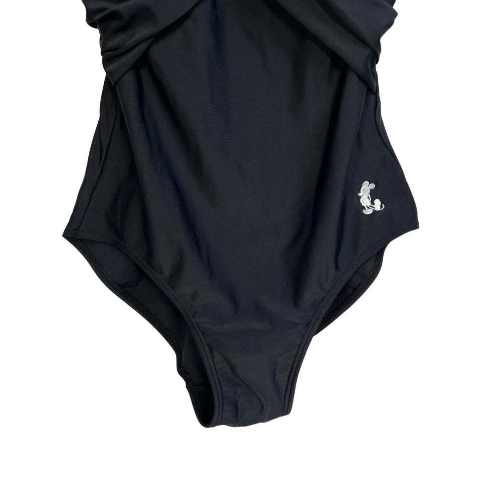 Disney Parks Black Mickey Mouse Adjustable Strap One Piece Swimsuit Size S - Image 3 of 4