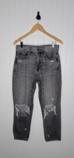 American Eagle Hi Rise MOM JEAN Women's size 6 Distressed Gray Wash Jeans