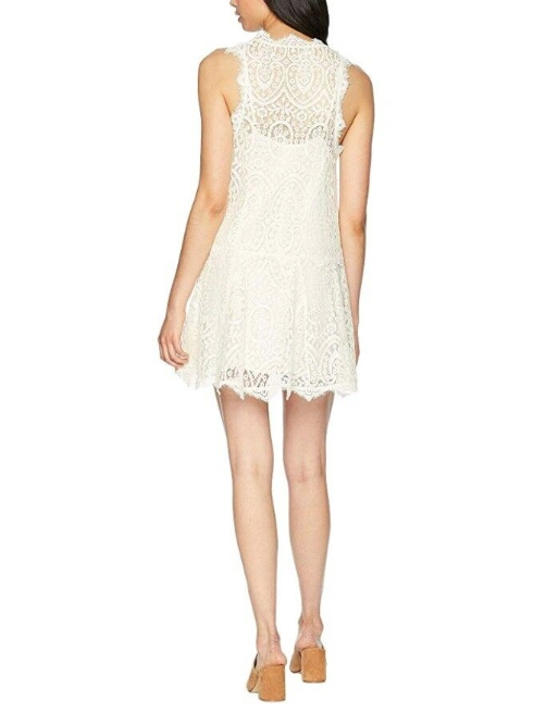 high neck black lace dresses Black Lace High Neck Tie Front Mini Dress | Mini Dress main image 0