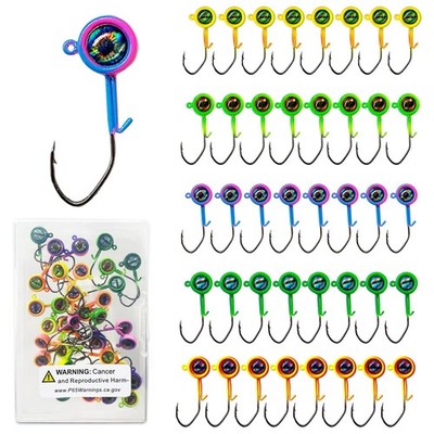 Crappie Jig Heads, 40packs Fishing Jig Heads Hooks Swimbait Jig Head 1/32oz F...