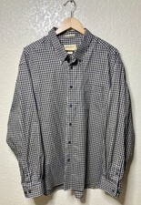 Eddie Bauer Shirt Mens 3XL Wrinkle Resistant Check Black Brown Long Sleeve Prep