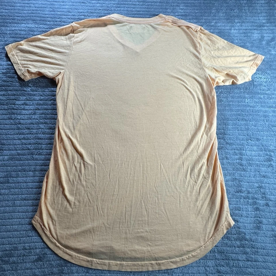 Camisa informal Goodlife manga corta abotonada talla L en lino/algodón naranja Foto 2 de 4