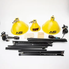 Vintage Smith-Victor A6 Studio Light Kit 10-Inch Shades Set of 3