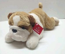Aurora World Plush Willis Bulldog Tan White 12 in March 2016 NWT