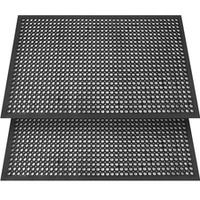 Anti Fatigue Rubber Floor Mat 2 Pack Restaurant Kitchen Mats for Floors Rubbe...