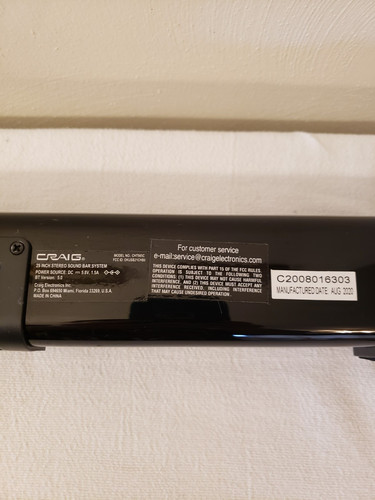 Craig CHT985 29" Stereo Sound Bar System W/Bluetooth - Picture 6 of 13