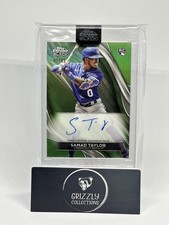 2024 Topps Chrome Black #CBA-ST Samad Taylor RC Green Refractor Auto #/99